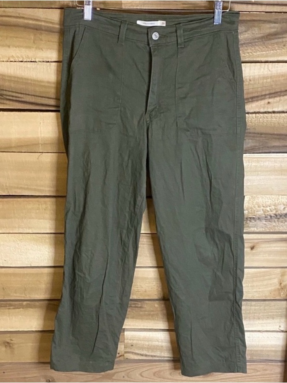 Levi’s Women’s Olive Green utility Pants size 29 inseam 27 high rise